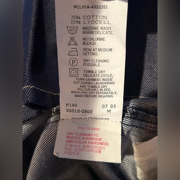 Rare Levi’s Engineered Denim Skirt | Pearl Snap, Pleated Back, Pencil, XS - Picture 9 of 10